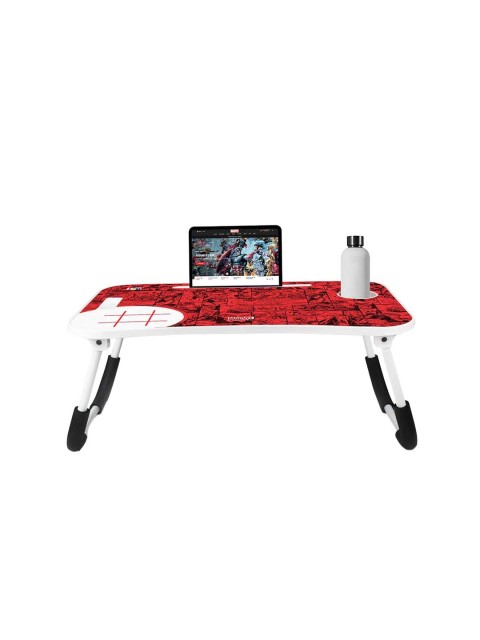 

ITOYS Unisex Kids Black & Red Marvel Printed Foldable Laptop Table