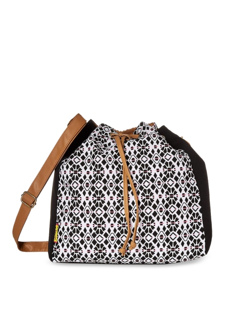 

Kanvas Katha Multicoloured Printed Oversized Bucket Sling Bag, Multi