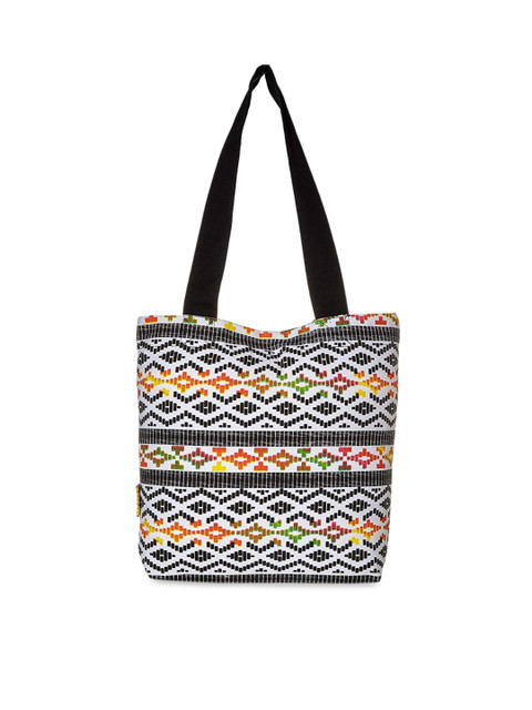 

Kanvas Katha Multicoloured Ethnic Motifs Printed Shopper Tote Bag, Multi