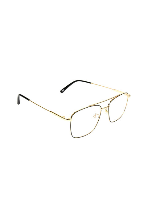 

Floyd Unisex Clear Lens & Gold-Toned Square Sunglasses with UV Protected Lens