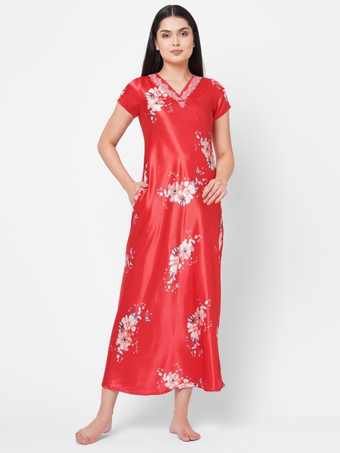 

Sweet Dreams Red Printed Maxi Nightdress