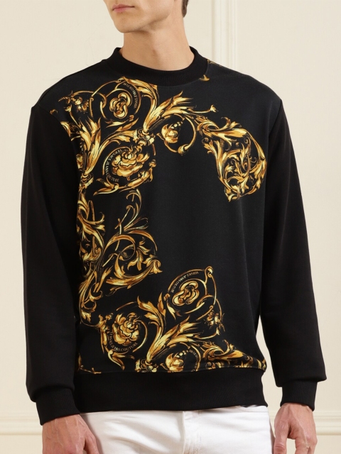 

Versace Jeans Couture Men Black Printed Cotton Sweatshirt