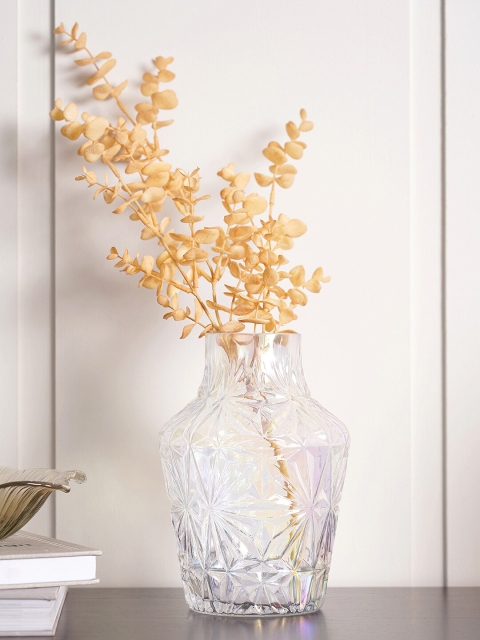 

Pure Home and Living Transparent Textured Glass Vase