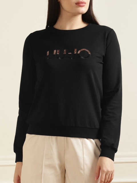 

LIU JO Women Black Sweatshirt