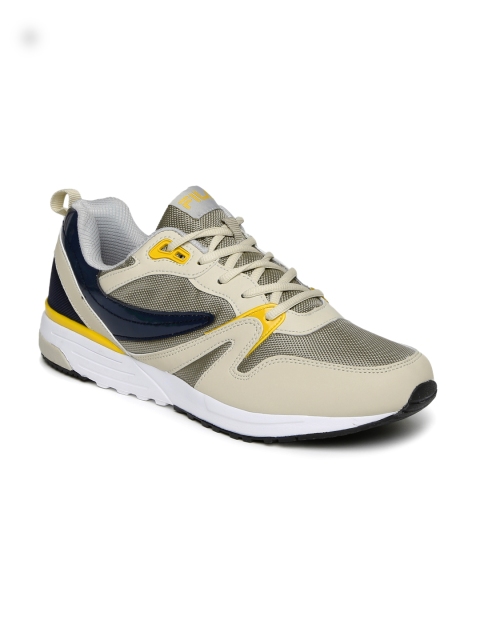 

FILA Men Beige Colourblocked Drebo Regular Sneakers, Brown