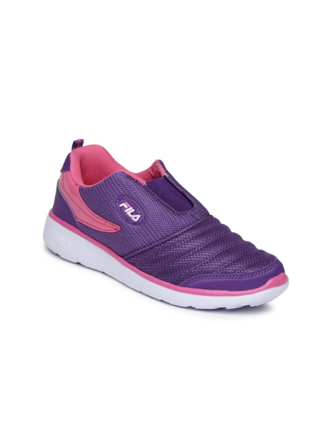 

FILA Women Purple Solid Regular Slip-On Smash VI Sneakers