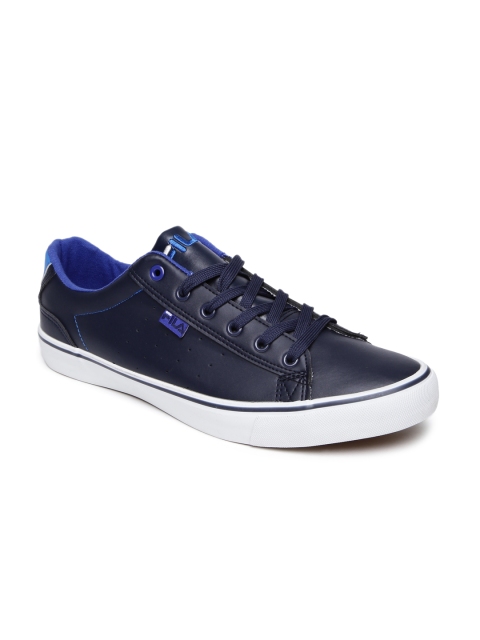 

FILA Men Navy Perforated Apio Sneakers, Navy blue