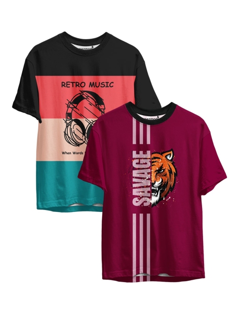 

mezmoda Boys Multicoloured Set Of 2 Printed T-shirt, Multi