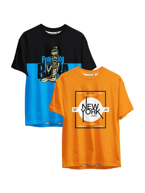 

mezmoda Boys Multicoloured Set of 2 Printed T-shirt, Multi