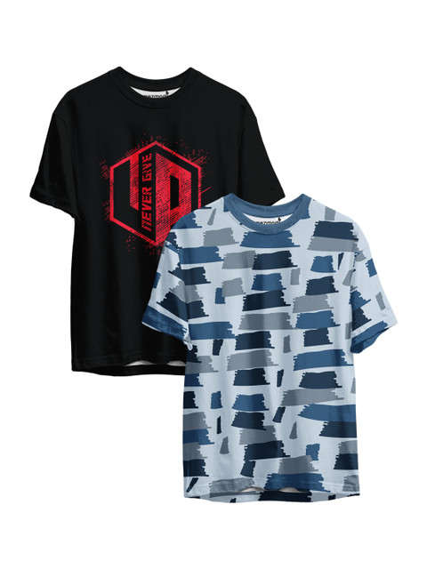 

mezmoda Boys Multicoloured Set of 2 Printed T-shirt, Multi