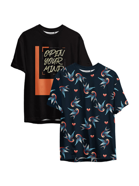 

mezmoda Boys Multicoloured Set Of 2 Printed T-shirt, Multi