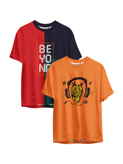 

mezmoda Boys Multicoloured Set Of 2 Printed T-shirt, Multi