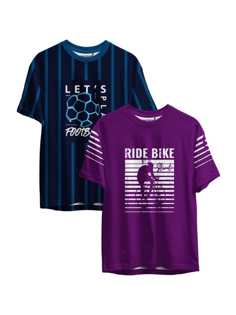 

mezmoda Boys Multicoloured Set Of 2 Printed T-shirt, Multi
