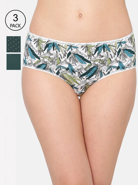 

Juliet Women Pack of 3 Hipster Briefs 060002000016016, Green
