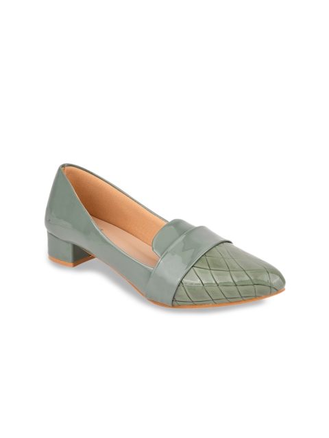 

Stelatoes Green PU Block Pumps with Buckles