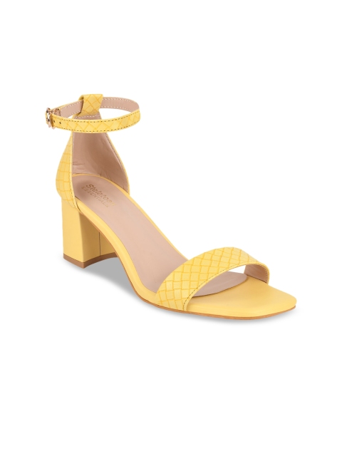 

Stelatoes Purple PU Block Sandals with Buckles