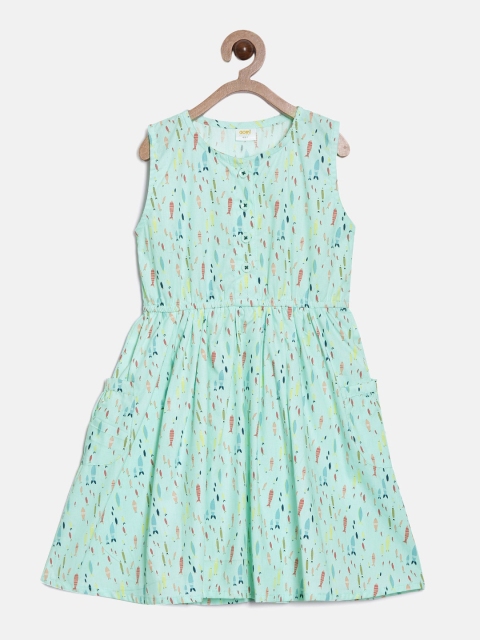 

Aomi Lime Green Floral Dress