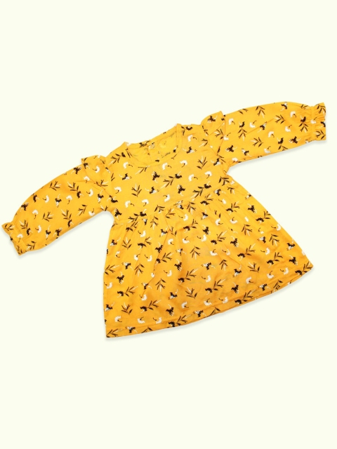 

Born Babies Yellow Off-Shoulder Dress