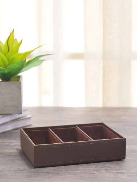 

Pure Home and Living Brown 3 Part Organizer Tray