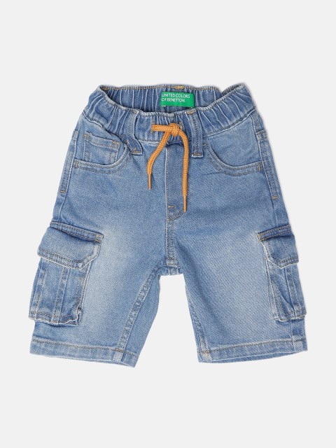 

United Colors of Benetton Boys Blue Washed Denim Shorts