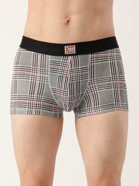 

Chromozome Men Grey & Black Checked Trunks - 8902733551526