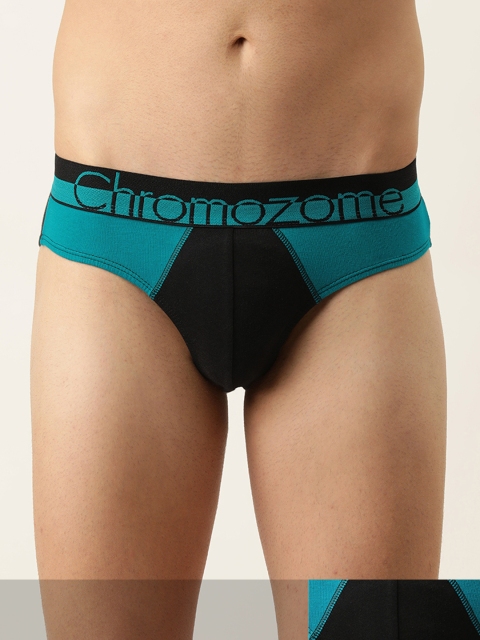 

Chromozome Men Pack Of 2 Colourblocked Briefs- 8902733558280, Black