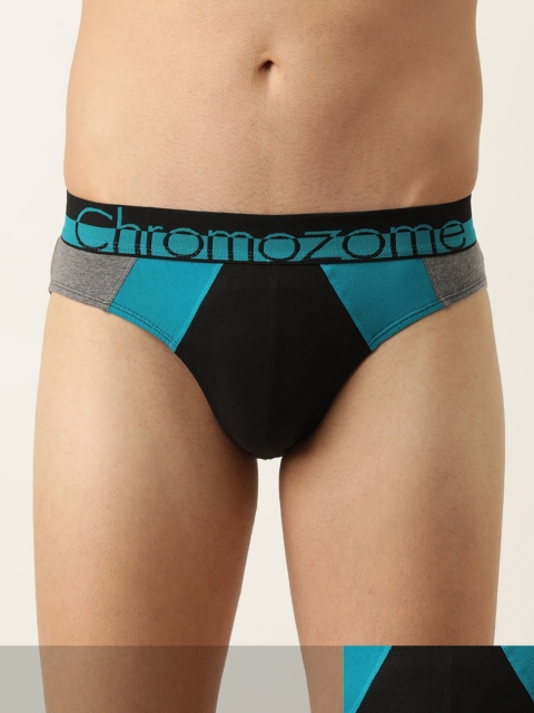 

Chromozome Men Pack of Two Blue Colourblocked Basic Briefs 8902733575782-V186