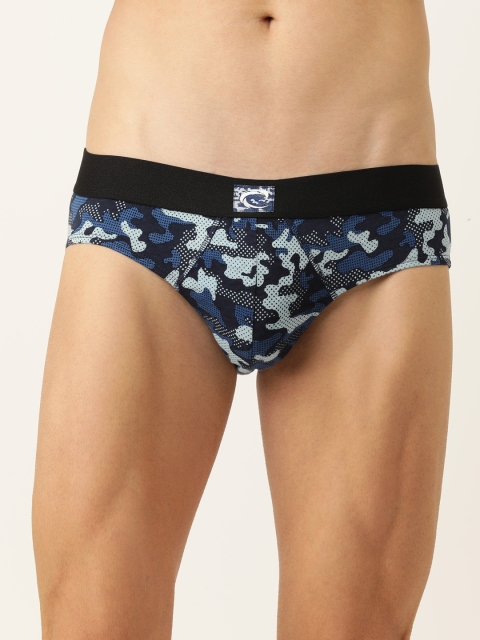 

Chromozome Men Blue Camouflage Printed Mid-Rise Briefs - 8902733550802
