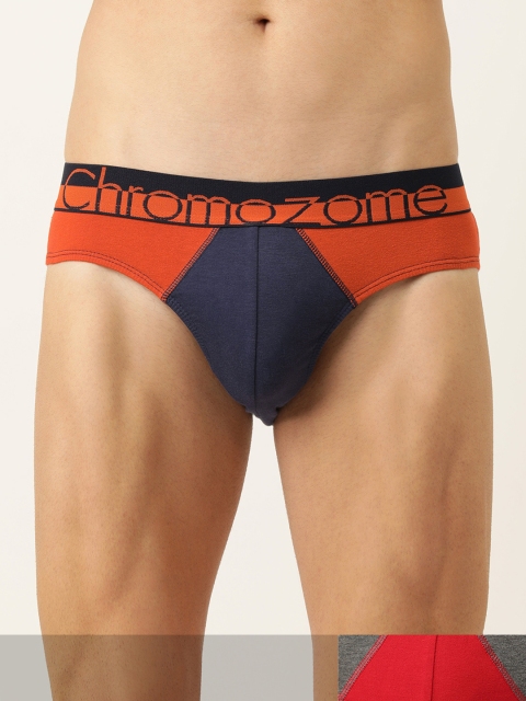 

Chromozome Men Red & Navy Blue Pack Of 2 Pure Cotton Briefs 8902733558044-V77