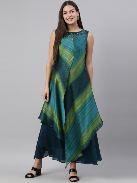 

Neerus Women Blue Dyed Kurta