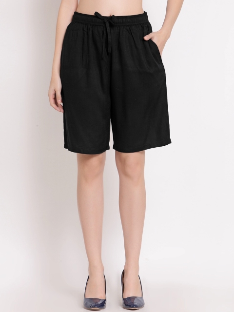 

PATRORNA Women Black Loose Fit Outdoor Antimicrobial Technology Shorts