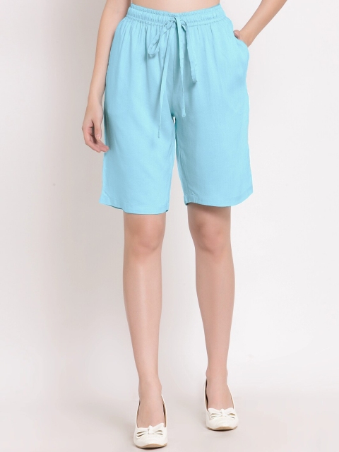

PATRORNA Women Blue Loose Fit Outdoor Antimicrobial Technology Shorts