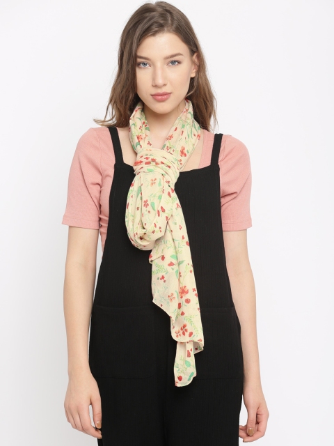 

Vero Moda Peach-Coloured Floral Print Scarf