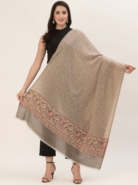 

Pashtush Women Beige Woven Design Shawl