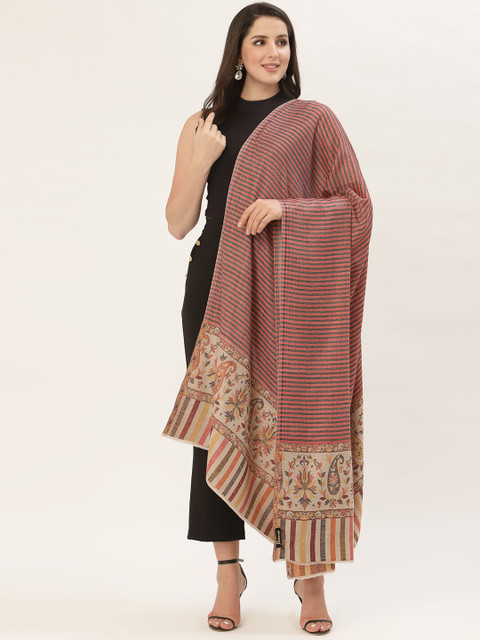 

Pashtush Women Brown & Beige Woven Design Shawl