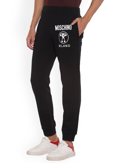 

MOSCHINO COUTURE Men Black Solid Pure Cotton Jogger
