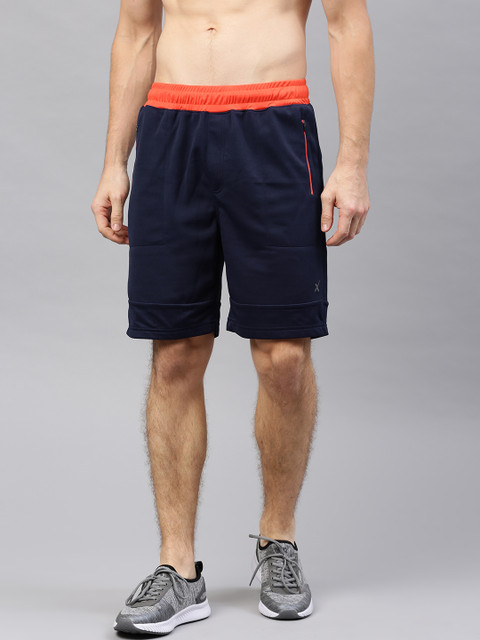 

HRX by Hrithik Roshan Men Navy Blue Solid Regular Fit Sports Shorts