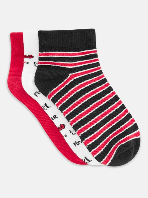

Pantaloons Junior Girls Assorted Pack of 3 Pairs of Ankle Length Socks