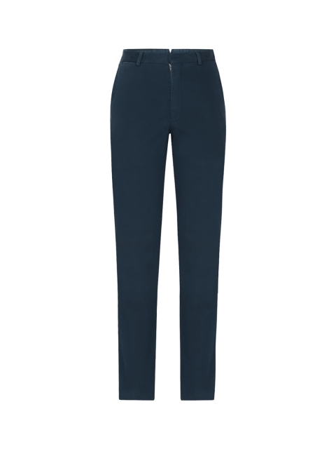 

Polo Ralph Lauren Men Blue Solid Cotton Trousers