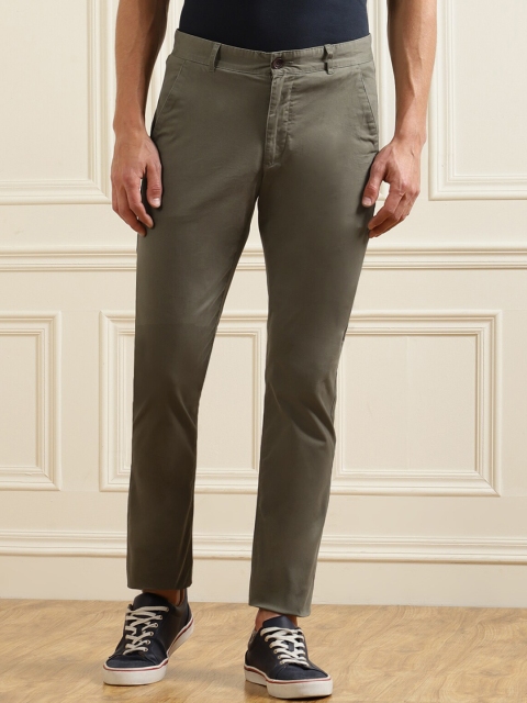 

Farah Men Olive Green Solid Trousers