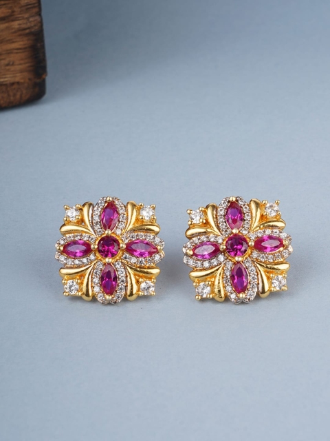 

Studio Voylla Gold-Toned Geometric Studs Earrings