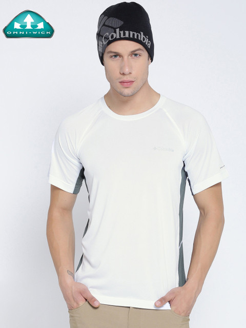 

Columbia Men White Chiller Colourblocked Round Neck Outdoor T-shirt