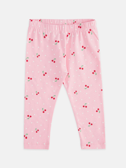 

Pantaloons Baby Infant Girls Pink Printed Leggings