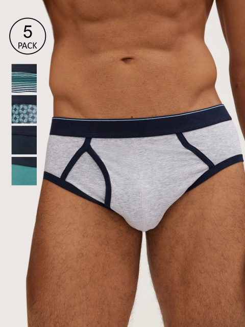 

Marks & Spencer Pack of 5 Men Briefs - T146732STEAL MIX, Assorted