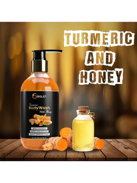 

GROLET Turmeric & Honey Natural Body Wash 300 ml, Black