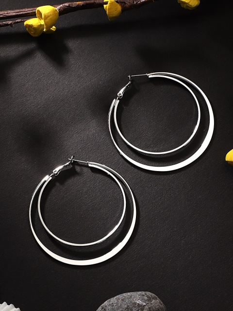 

KACY Silver-Plated Circular Hoop Earrings