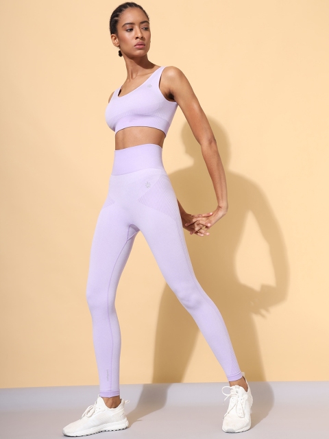 

Cultsport Women Lavender Sweat-Wicking Workout Co-Ord Set