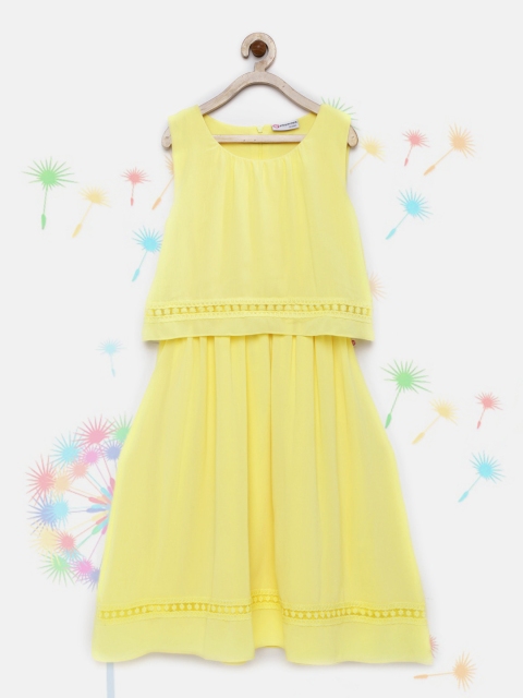 

Peppermint Girls Yellow A-Line Dress