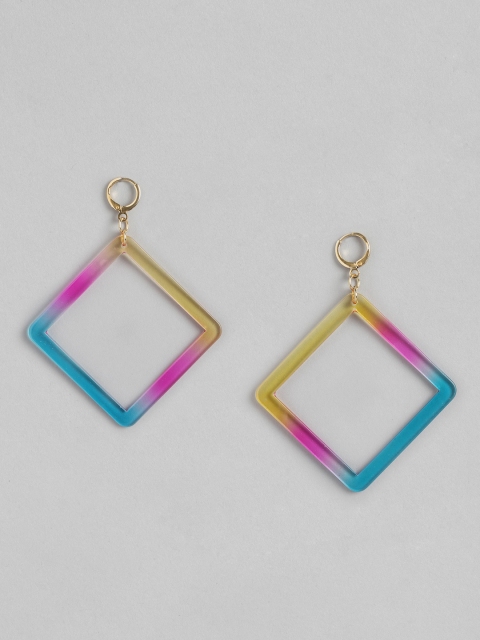 

Pipa Bella Blue & Pink Diamond Shaped Drop Earrings