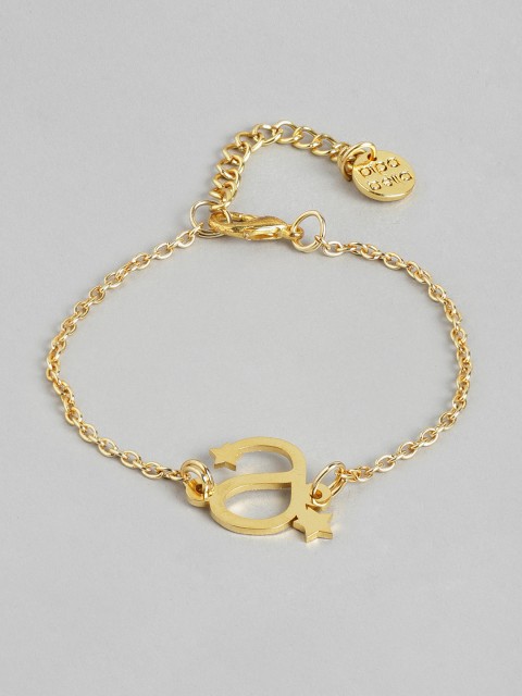 

Pipa Bella Women Gold-Plated Link A Initial Bracelet